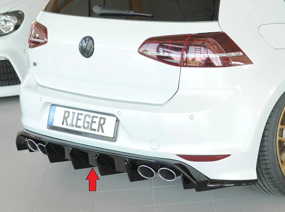 Rieger difuzor Volkswagen Golf MK7 R / R-Line - visokosjajna crna