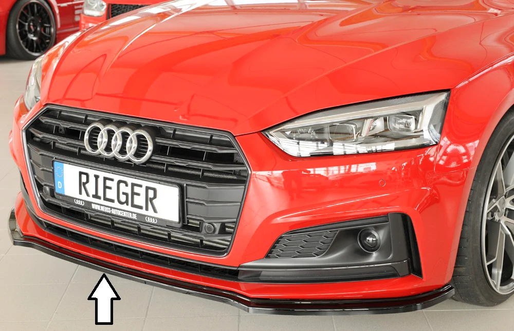 Rieger prednji splitter Audi S5 B9/F5 2016-2019 - visokosjajna crna