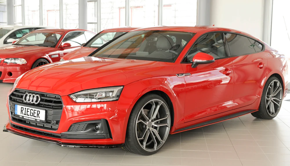 Rieger prednji splitter Audi S5 B9/F5 2016-2019 - visokosjajna crna