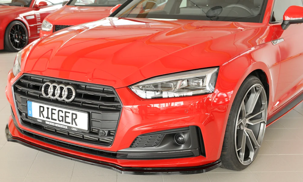 Rieger prednji splitter Audi S5 B9/F5 2016-2019 - visokosjajna crna