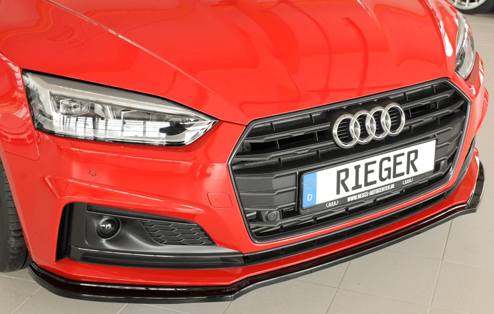 Rieger prednji splitter Audi S5 B9/F5 2016-2019 - visokosjajna crna