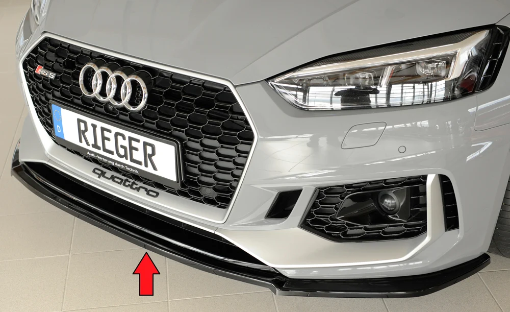 Rieger prednji splitter Audi RS5 B9/F5 2017-2020 - visokosjajna crna