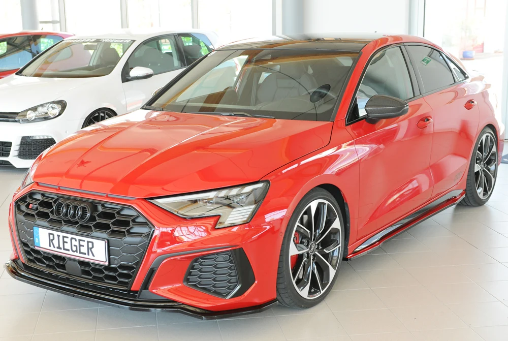 Rieger prednji splitter Audi S3, A3 S-Line 8Y 2020+ - visokosjajna crna