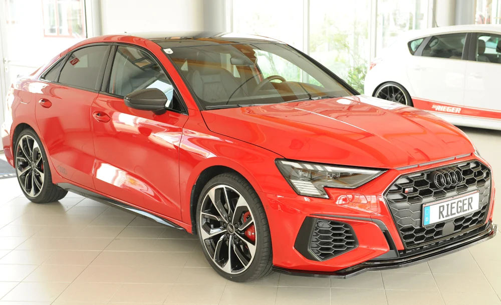 Rieger prednji splitter Audi S3, A3 S-Line 8Y 2020+ - visokosjajna crna