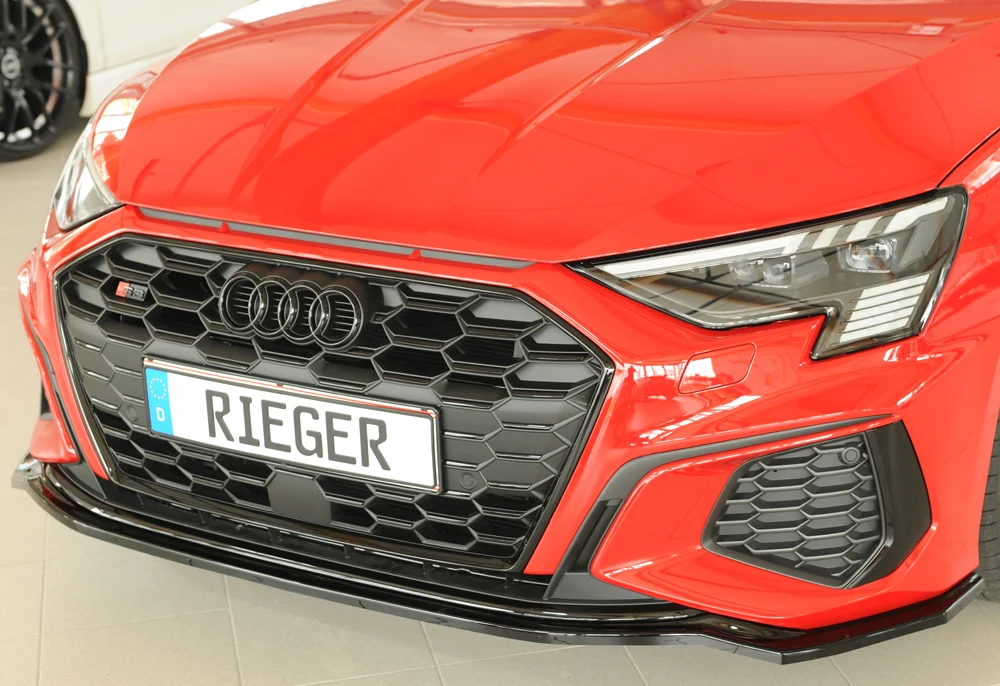 Rieger prednji splitter Audi S3, A3 S-Line 8Y 2020+ - visokosjajna crna