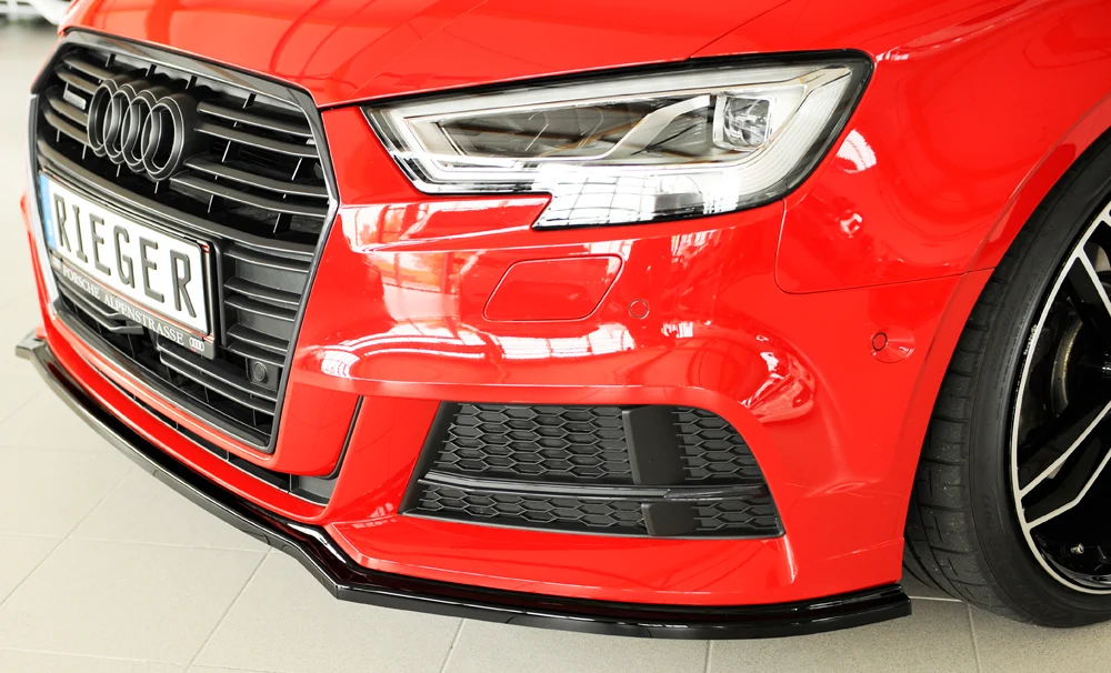 Rieger prednji splitter Audi S3, A3 S-Line 8V.2 - visokosjajna crna
