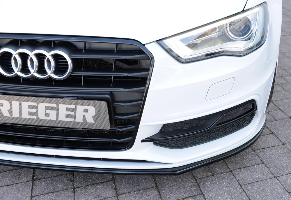Rieger prednji splitter Audi S3, A3 S-Line 8V - visokosjajna crna