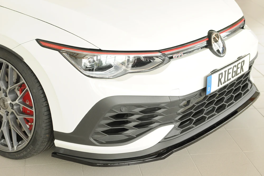 Rieger prednji splitter VW Golf MK8 GTI Clubsport 2020+ - visokosjajna crna