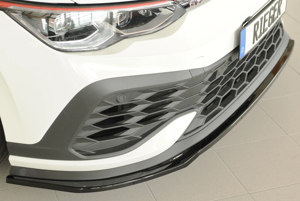 Rieger prednji splitter VW Golf MK8 GTI Clubsport 2020+ - visokosjajna crna