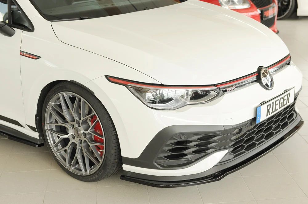 Rieger prednji splitter VW Golf MK8 GTI Clubsport 2020+ - visokosjajna crna