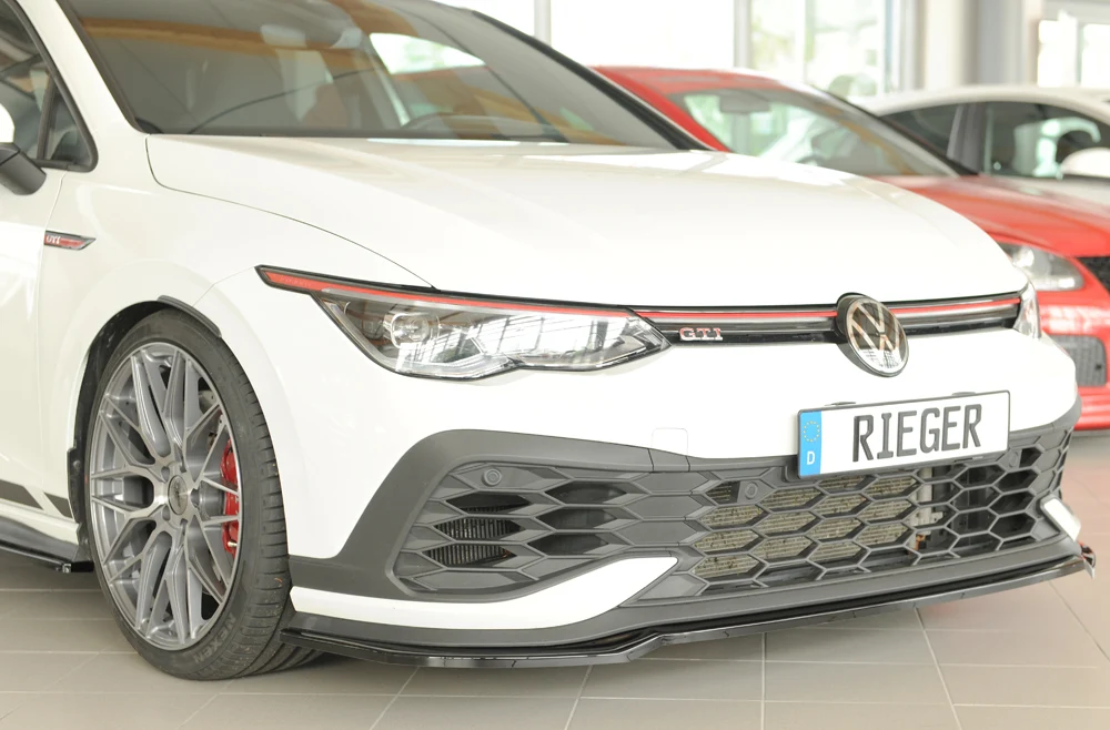Rieger prednji splitter VW Golf MK8 GTI Clubsport 2020+ - visokosjajna crna