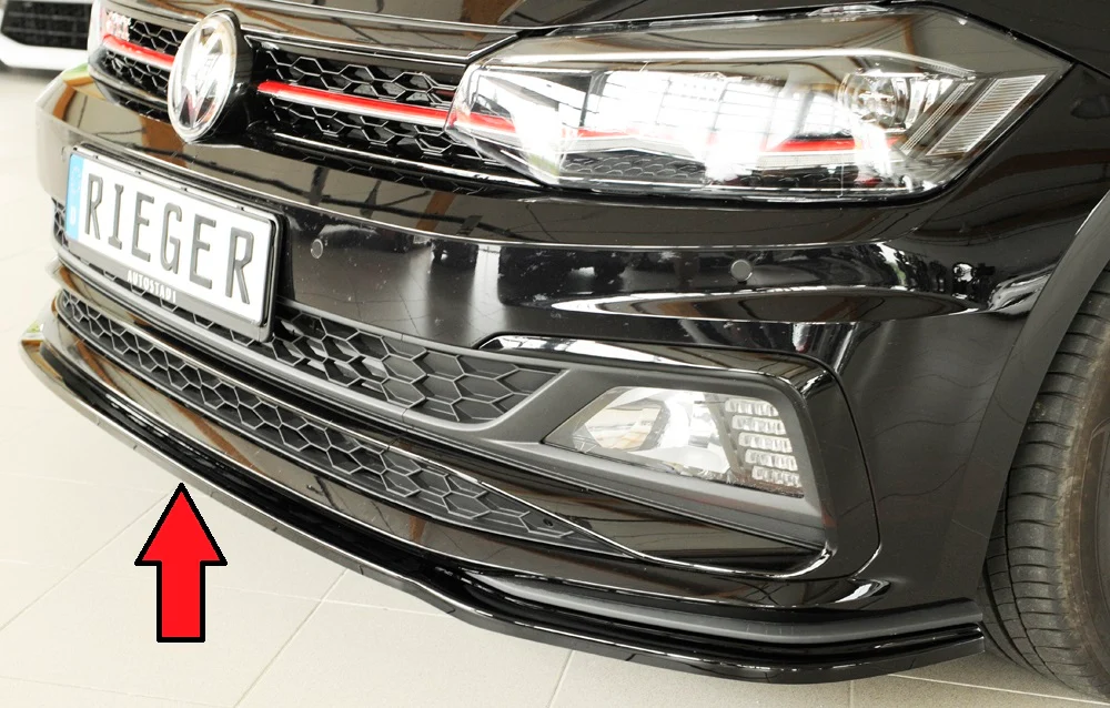 Rieger prednji splitter VW Polo AW GTI 2017/2021 - visokosjajna crna