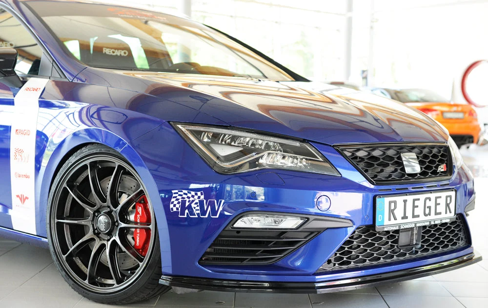 Rieger prednji splitter Seat Leon FR/Cupra 5F Facelift - visokosjajna crna