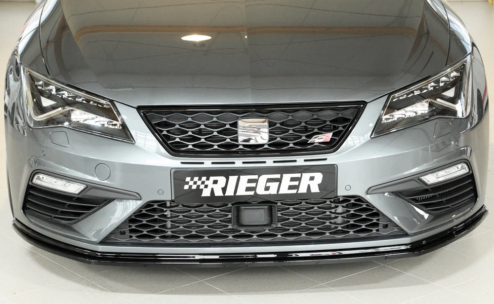 Rieger prednji splitter Seat Leon FR/Cupra 5F Facelift - visokosjajna crna