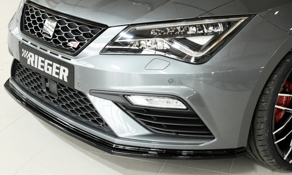 Rieger prednji splitter Seat Leon FR/Cupra 5F Facelift - visokosjajna crna