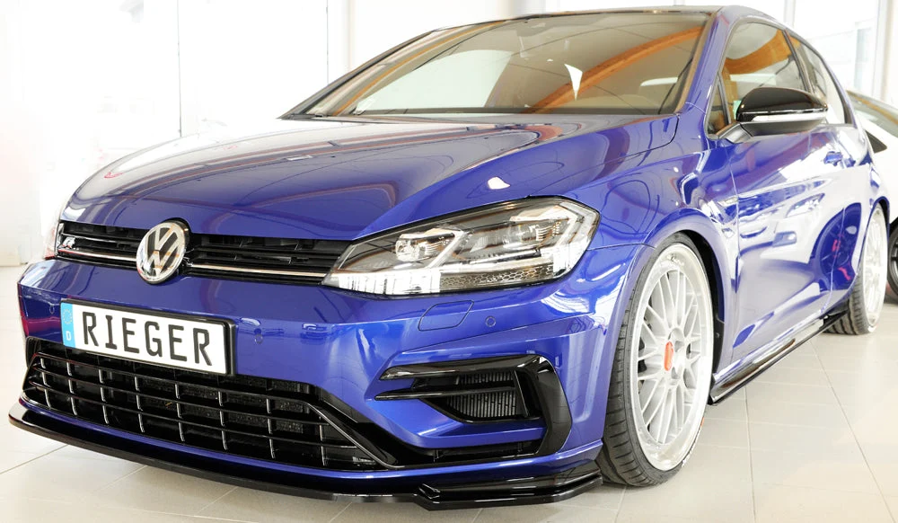Rieger prednji splitter Volkswagen Golf MK7.5 R / R-line 2017+ - visokosjajna crna