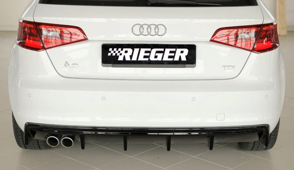 Rieger strašnji difuzor umetak Audi A3 8V Sportback - visokosjajna crna