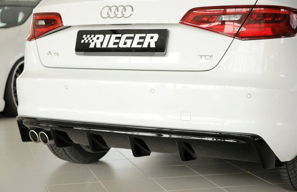 Rieger strašnji difuzor umetak Audi A3 8V Sportback - visokosjajna crna
