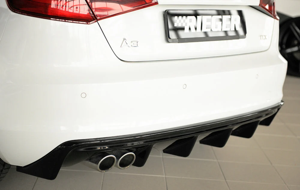 Rieger strašnji difuzor umetak Audi A3 8V Sportback - visokosjajna crna
