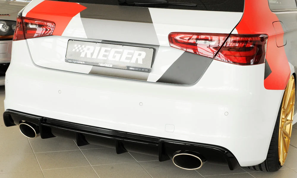 Rieger stražnji difuzor umetak (RS3 izgled) Audi A3/S3 8V Sportback