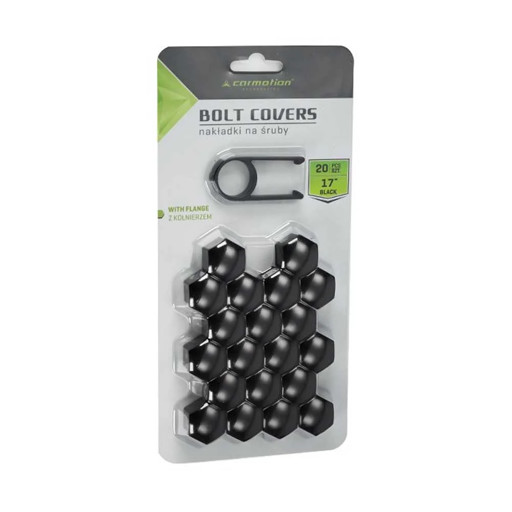 Set kapa za matice kotač – 17 mm, crne (20 kom)