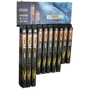 Set ravnih brisač BLOOM U, 40 kom. + viseći stalak