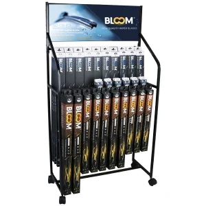 Set ravnih brisač BLOOM U MIX U + Multifit s 10 adaptera, 90 kom + novi adapteri + samostojeći stalak s kotačima
