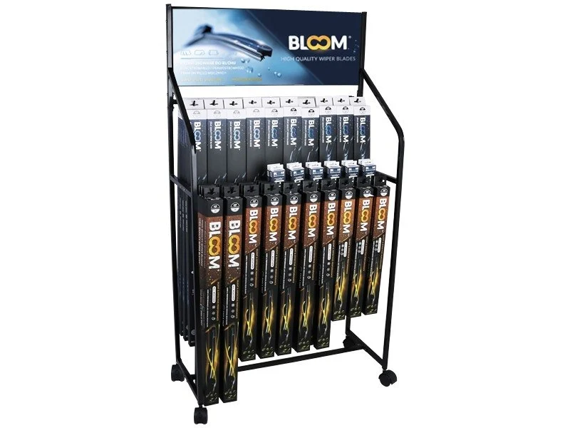 Set ravnih brisač BLOOM U MIX U + Multifit s 10 adaptera, 90 kom + novi adapteri + samostojeći stalak s kotačima