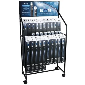 Set ravnih brisač BLOOM U Multifit s 10 adaptera, 90 kom + novi adapteri + samostojeći stalak s kotačima
