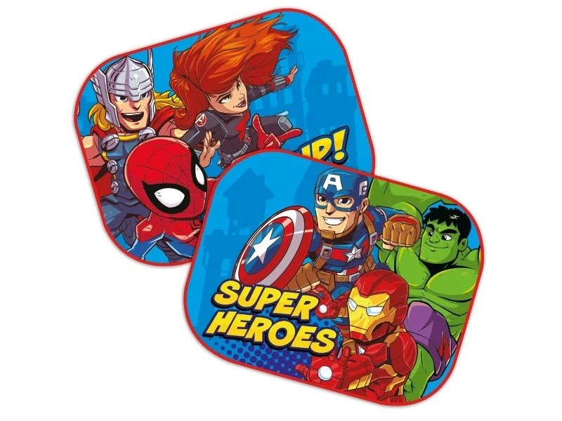 Sjenilo za sunce 44x35 cm, Avengers 2, 2 kom