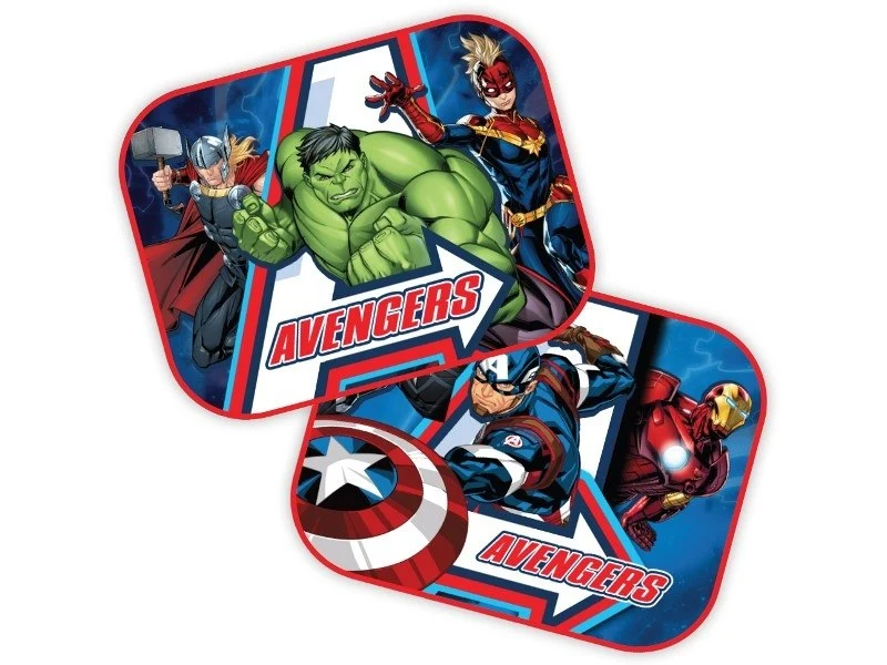 Sjenilo za sunce 44x35 cm, Avengers, 2 kom