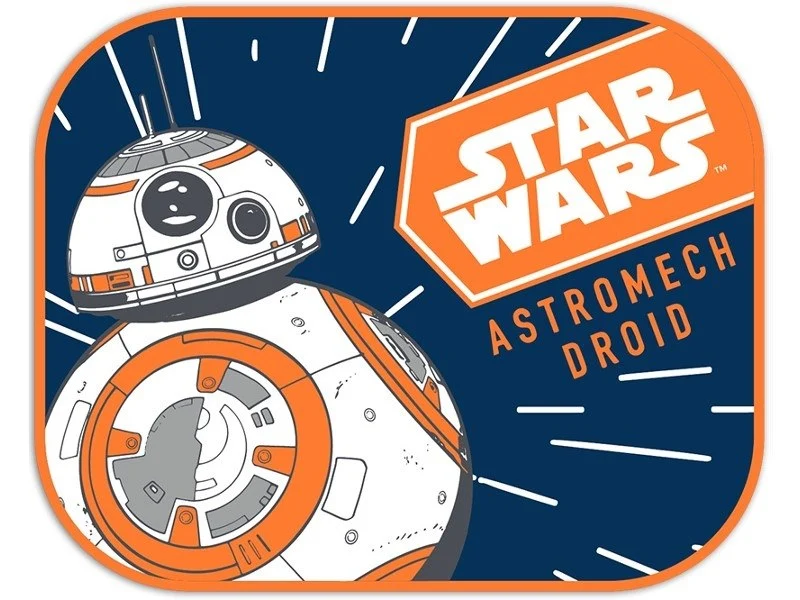 Sjenilo za sunce 44x35 cm, Star Wars BB8, 2 kom