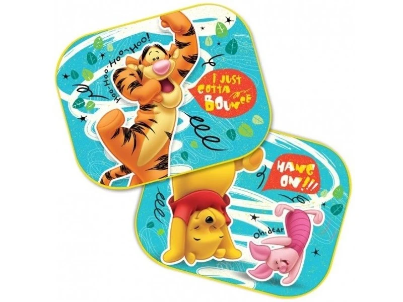 Sjenilo za sunce 44x35 cm, Winnie Pooh & Prasac & Tigar, 2 kom