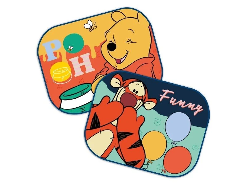 Sjenilo za sunce 44x35 cm, Winnie Pooh i Tigar, 2 kom