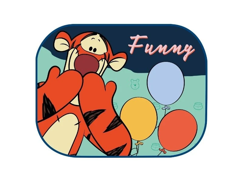 Sjenilo za sunce 44x35 cm, Winnie Pooh i Tigar, 2 kom