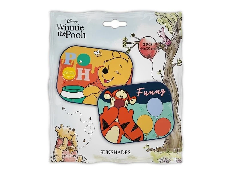 Sjenilo za sunce 44x35 cm, Winnie Pooh i Tigar, 2 kom