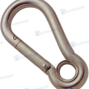 SPRING HOOK W/EYELET 10X100 MM (PACK 15)