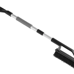 Teleskopska četka sa strugalicom, 82 - 110 cm, aluminijska drška, mekani rukohvat