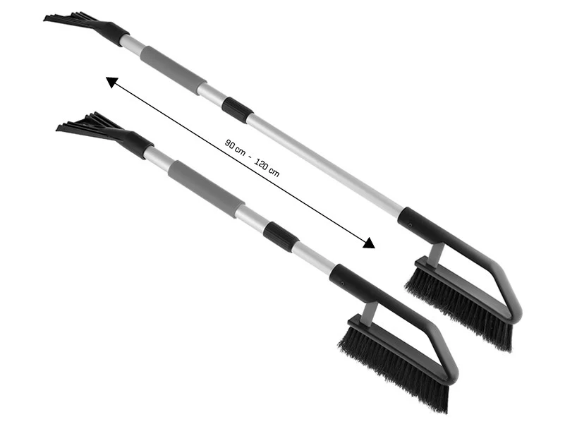 Teleskopska četka sa strugalicom, 82 - 110 cm, aluminijska drška, mekani rukohvat