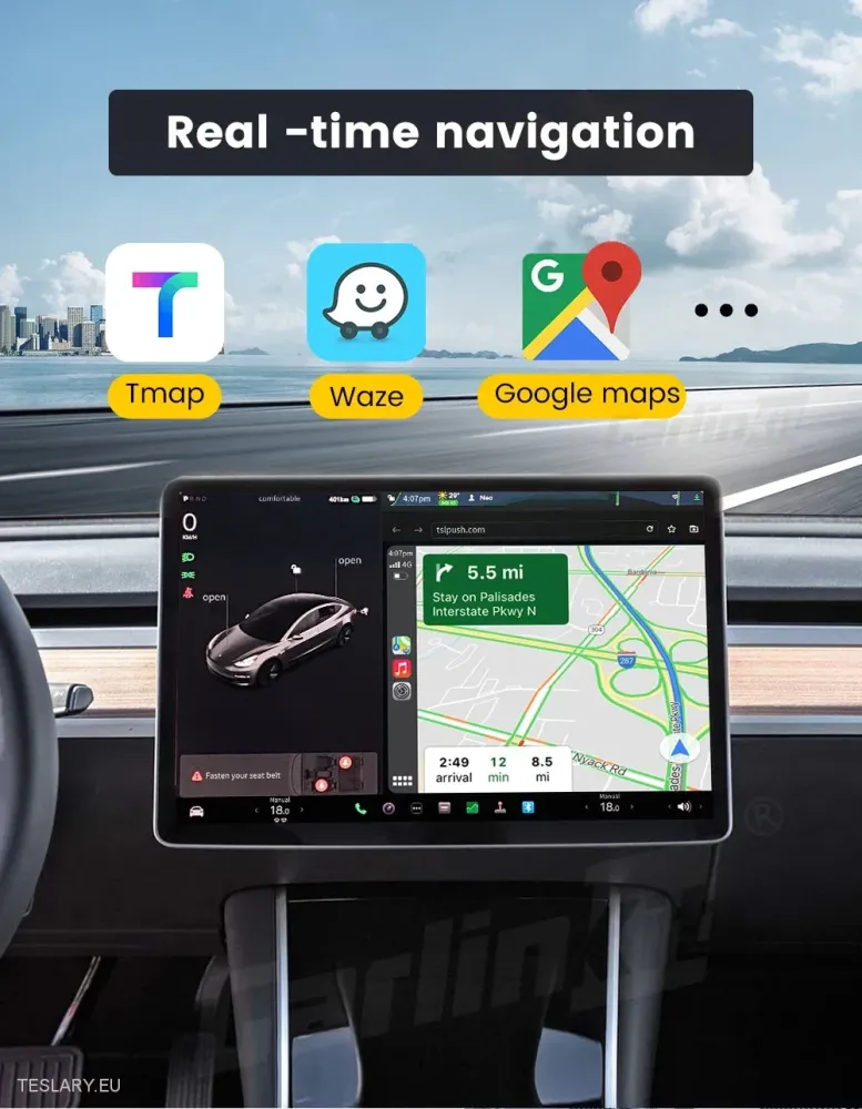 Tesla bežični adapter za CarPlay za Android & Apple uređaje