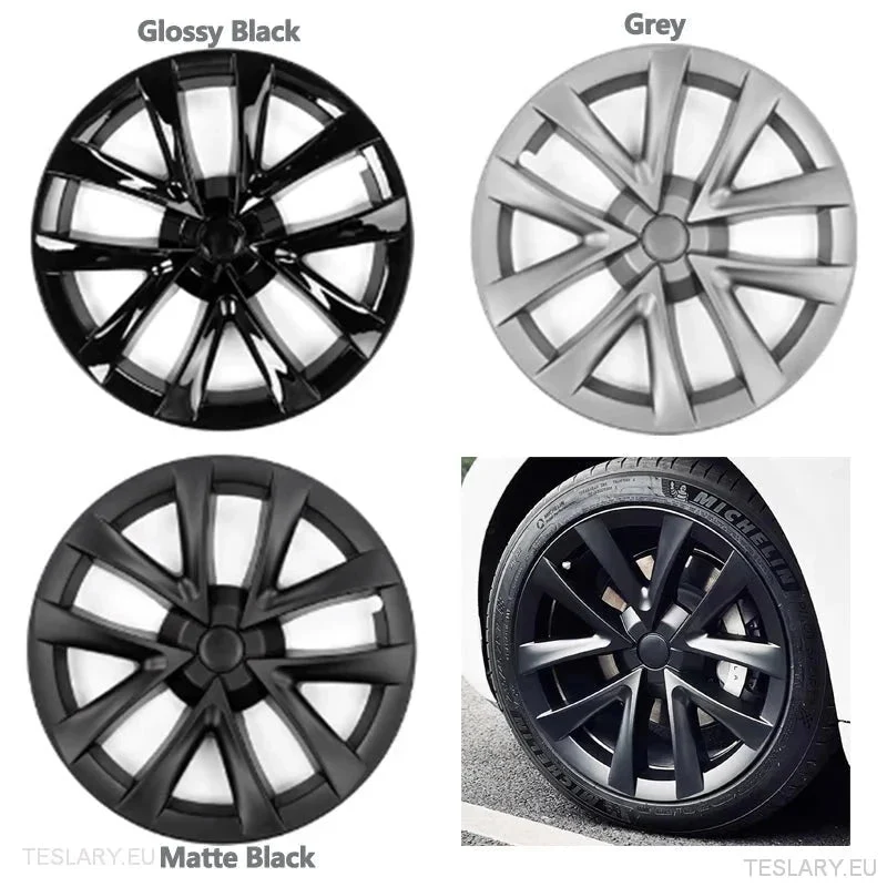 Tesla 3 18 "Full Rim Silver / Grey Arachnid Sport Style Cover Cower