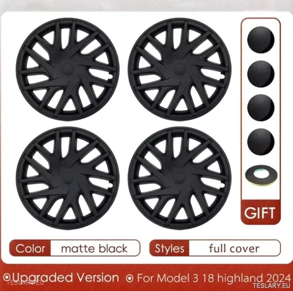 18 "Tesla 3 Highland Full Rim Matte crni kotač