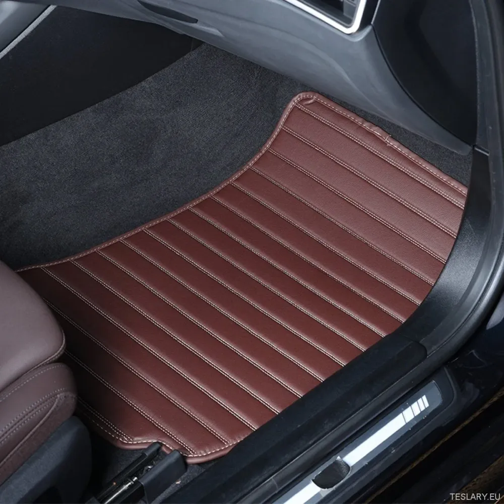 Tesla Model Y 2019-2025 desne prostirke za vožnju, troslojni PVC trag dizajna, luksuzni i izdržljivi pribor za podne prost...