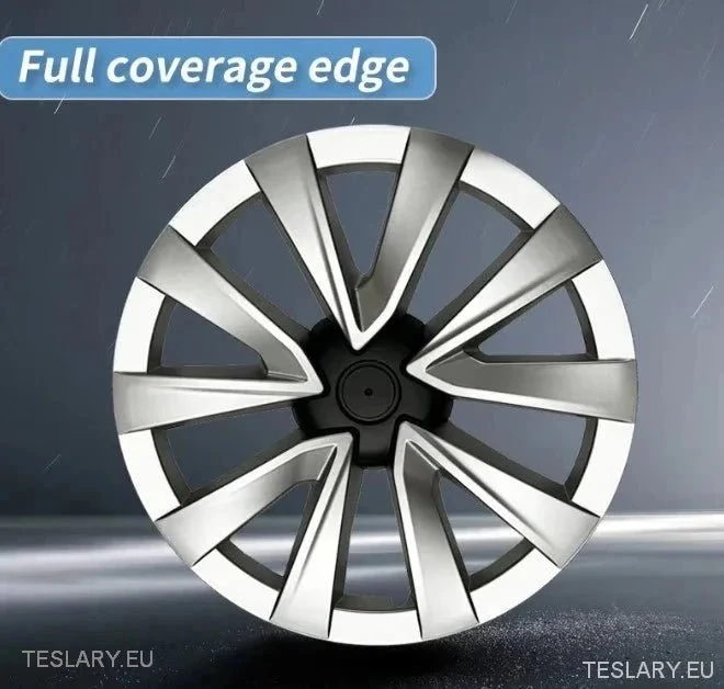 Tesla Model 3 18 "Full Full Rim Silver & Black Sport Style Cowc