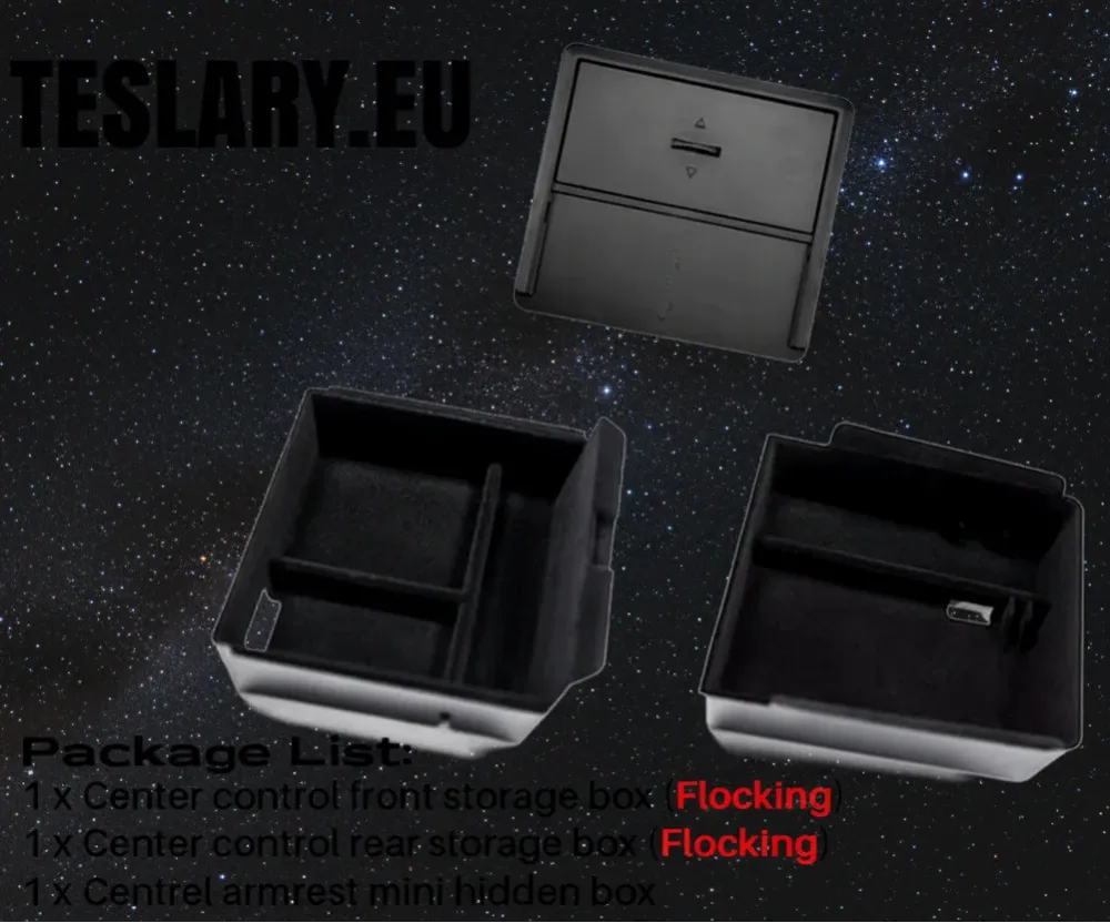 Tesla Model 3+ Highland Accessories 3 pakiranje prednje i stražnje ladice i skrivena pohrana