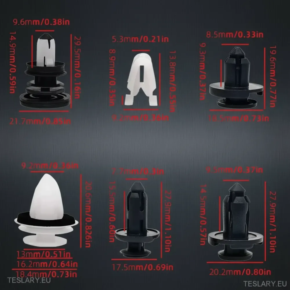 Tesla Model 3, Y, S, X & 3+ Highland Cmaight Clips i pričvršćivači