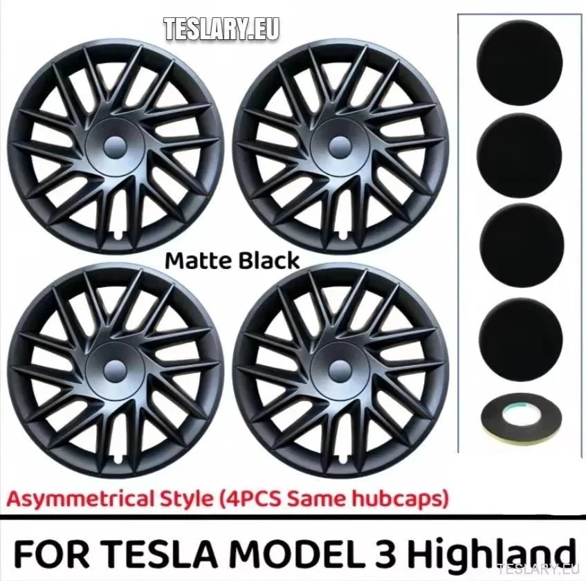18 "Tesla Model 3+ Highland Full Rim Matte Matte crni kotači