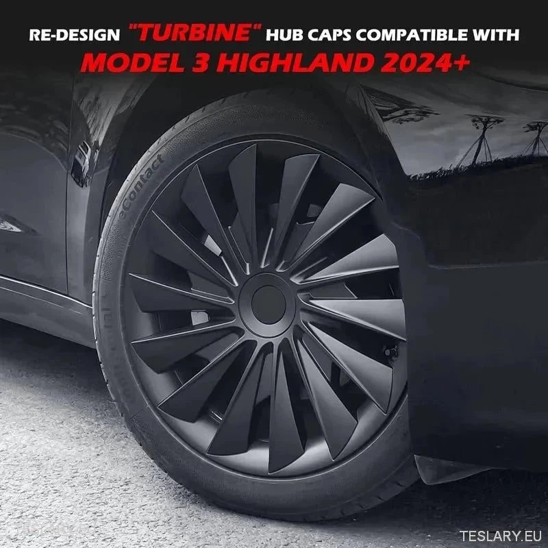 18 "Tesla Model 3+ Highland Performance Induction Style Covers - Svijetlo crno