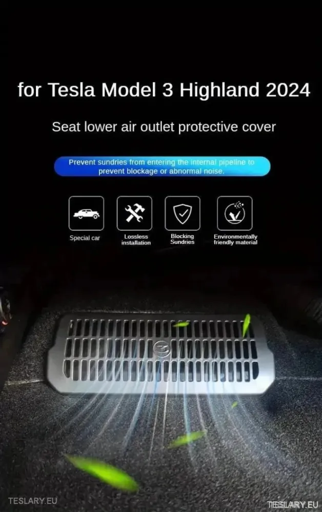 Tesla Model 3 +Highland pod poklopcem izlaza zraka (2 komada)