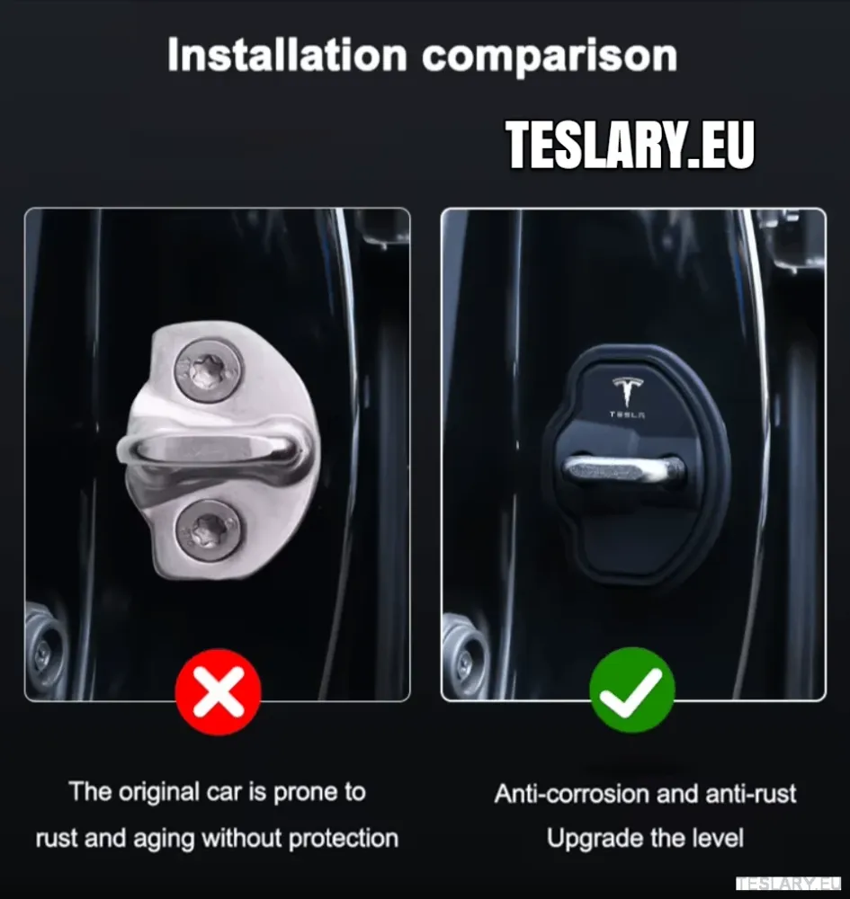 Tesla Model 3/3+ Highland & Y Silikonski zaštitnik za zaključavanje vrata s logotipom